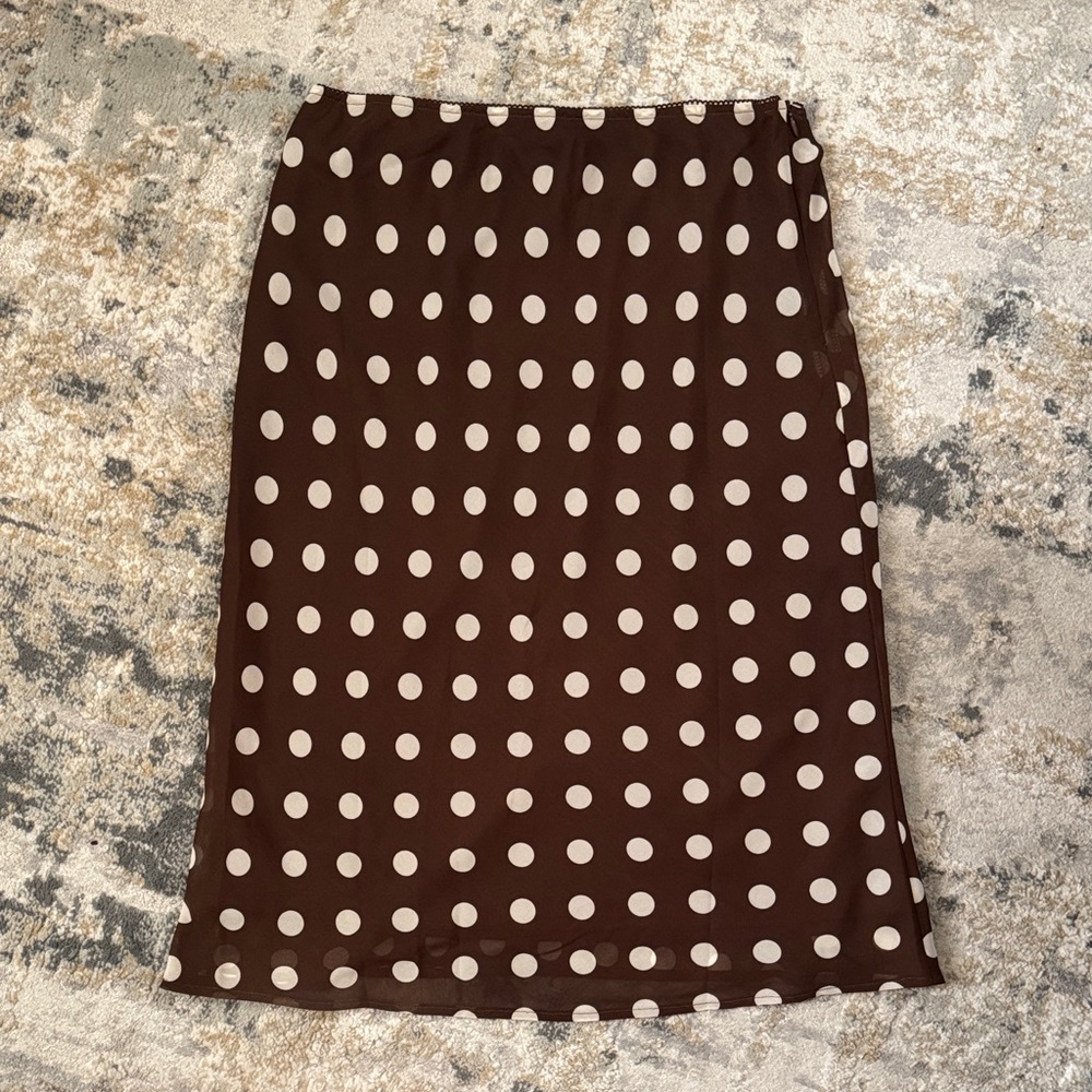 Polka dot midi skirt